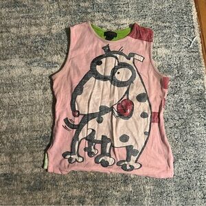 Custo Barcelona Iconic Dog Print Sleeveless Top